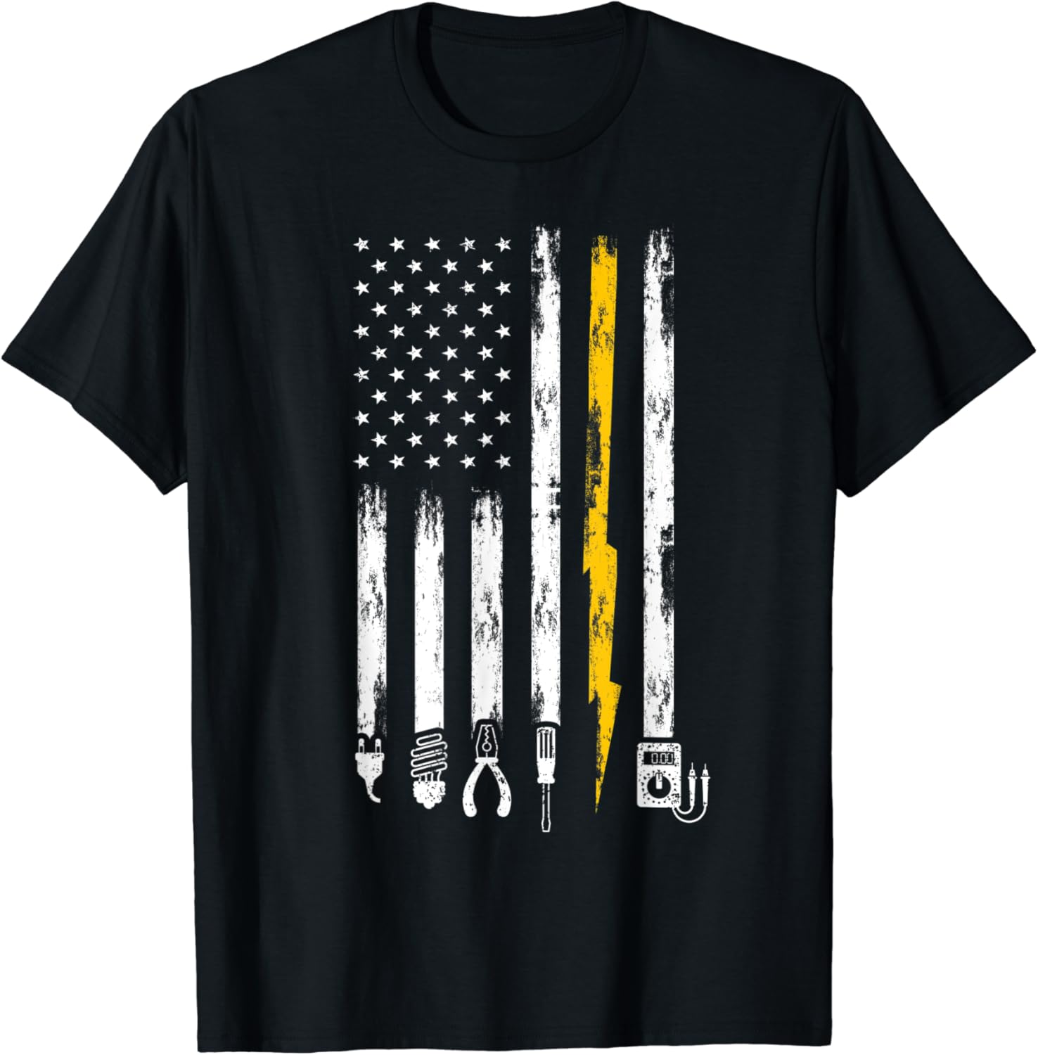 Electrician US Flag Tools for Electricians TShirt Amazon.co.uk Clothing